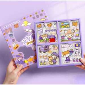 Stiker Momo 100 pcs box 100pcs 2d lembar Botol Minum Viral Korea Anak SH U54