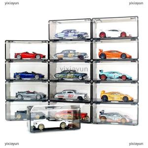 [COD] yixiayun 1Pcs Transparent Dustproof Stackable Storage Box Without Car Diecast Model Car Display Box Children Alloy Car Model Storage Box