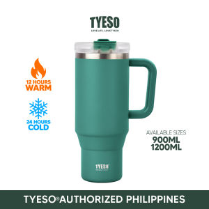 Tyeso 900ml/1200ml  Tumbler for hot and cold Car cup Dark Green Stainless vacuum insulated tumbler Travel Mug With Straw