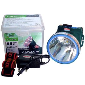 MURAH MERIAH - Senter Kepala LED Super Terang 55 Watt Batre Badak 8000mAh Cahaya Putih | Senter Kepala Led Kawachi LL-455S Cahaya Putih 55watt [ Bisa Cod ] TOKO SINAR AUDIO