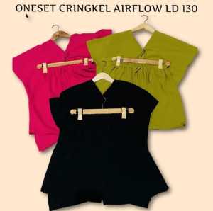 PROMO GRATIS ONGKIR ONESET NINA LONG SQUARE HOTPANTS CRINGKLE AIRFLOW PREMIUM