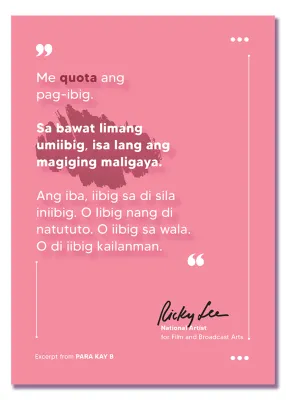 Ricky Lee Postcard - Para Kay B 1