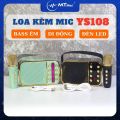 Loa Bluetooth Hát Karaoke YS 108 Chính Hãng - Tặng Míc Hát Bluetooth - Bản Đẹp Nhiều Màu - Kết Nối Ổn Định - Bass Lớn Và Trong - Loa Kèm Mic Hát Karaoke Tại Nhà. 