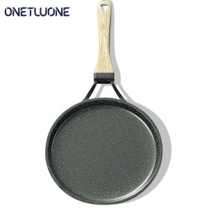 Onetwone 8 inch round Pancake Pan Non stick flat Fry Pans Steak skillet Egg Pans Breakfast making pan Gas and induction cooker grill pans