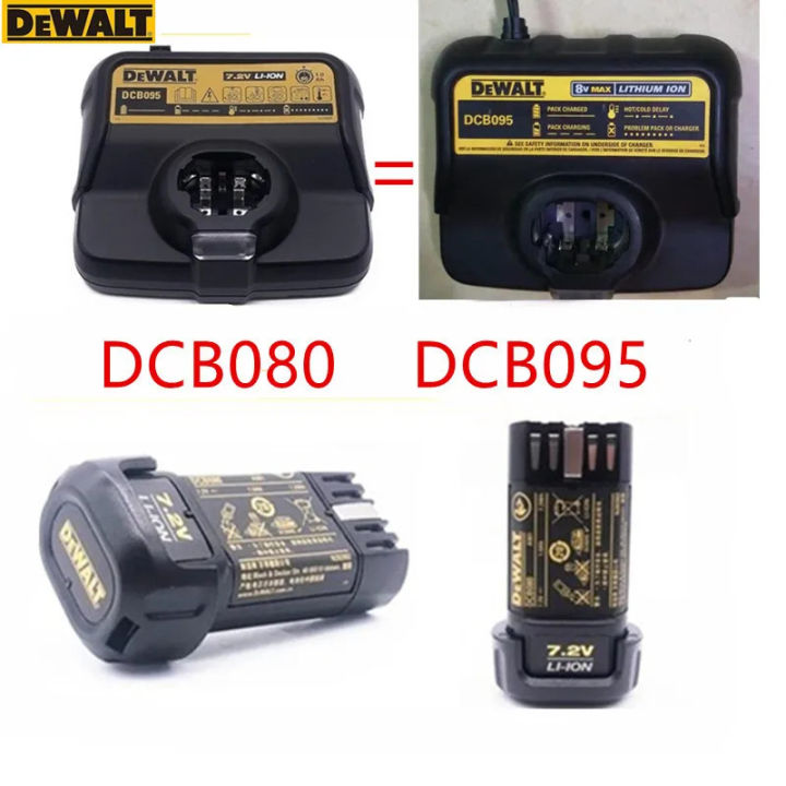 Dcb080 Charger Battery 7.2V 8.0V DCB080 DCB095 for DEWALT DCL023 DCF682 ...