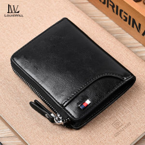 LouisWill Men Wallet PU Leather Short Wallet Anti-theft Business Retro Wallets PU Clutch Wallets Lightweight Leather Wallet Multi-Card Position Wallets Travel Purses Coin Pouch ID Credit Cards Holder