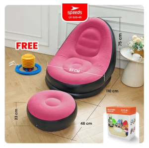 020-45 SPEEDS Sofa Angin Beanbag Squishy Aestetik Jumbo Inflatable Sofa+Stool Tiup Lazy Bag Lay Bag