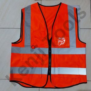 Rompi Safety Proyek Premium Kantong Resleting Safety Vest