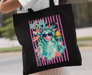 USA 250 Years Tote Bag USA 250th Anniversary Retro Statue of Liberty USA Trendy 4th of July Gift Cute 4th of July Bag Independence Day