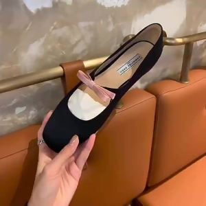 Giày Búp Bê Nữ 2023 Nơ Pháp Miệng Nông#L0618