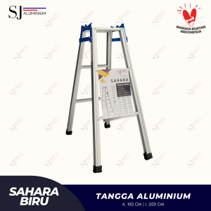SAHARA - Tangga Lipat Aluminium Multifungsi Sahara Biru - Aluminium Ladder Jumbo 7 Variasi Ukuran - 1 M / 125 M / 15 M / 175 M / 2 M / 25 M / 3 M