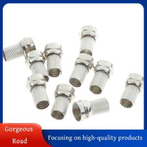 [Gorgeous] Hot Sale 10Pcs 75-5 F Connector Screw On Type For RG6 Satellite TV Antenna Coax Cable