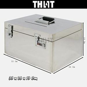 กล่องเก็บเงิน กล่องบริจาค กล่องแสดงความคิดเห็น กล่องใส่เงิน กล่องใส่จดหมาย เก็บสมบัติ Tip Box ตู้บริจาค ที่เก็บเงินสแตนเลสแท้เงางาม สวย แข็งแรงทน Thatisall