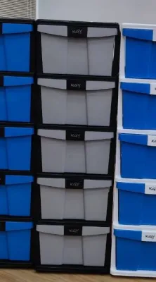 5 Tier Plastic Cabinet Storage Drawer Cupboard Rack Cloths Organizer Almari Laci Rak Baju Bertingkat Murah