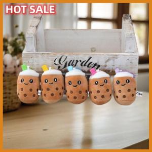🔥🔥🔥dingdaocunz 1 Piece Stuffed Boba Doll Kawaii Backpack Bag Decor 8cm Cute Bubble Tea Keychain Soft Plush Toy Pendant Kids Birthday Gift