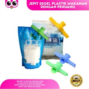 KLIP PENJEPIT / JEPIT SEGEL PLASTIK MAKANAN DENGAN PENUANG / FOOD SEALING
