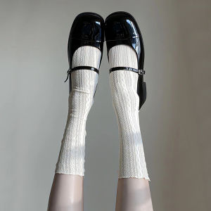 ถุงน่องลูกไม้ผู้หญิง ถุงน่องเจ้าหญิงสีขาวบาง ถุงน่องลูกไม้ ถุงน่องแมรี่เจน