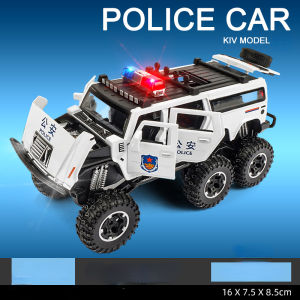 【WJ】1:32 Alloy police car toy simulation alloy car model large police car childrens toy car