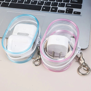 Anime Doll Display Keychain Box Waterproof Transparent Blind Box Display Storage Bag Wallet Keychain