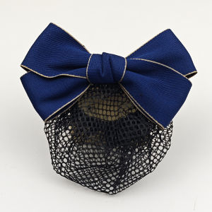 MillionGrid Y Tá Tiếp Viên Phụ Kiện Tóc Bowknot Sọc Net Bun Tóc Bìa Phụ Nữ Barrette Net Bun Crochet Net Bun Snood