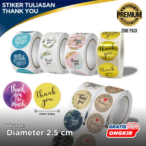 1 roll (500 pcs) Stiker Label Tulisan Thank You For Your Order I Stiker Packing I Stiker Terimakasih | Stiker Kemasan Makanan | Stiker Gift