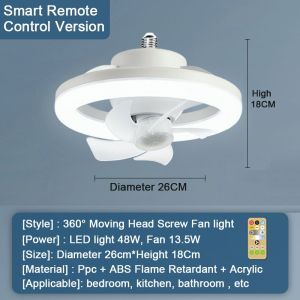 🇸🇬 [In Stock]NEW Ceiling Light & Ceiling Fan With Led Light And Remote Control 360 ° Rotation Cooling Electric Fan Lamp