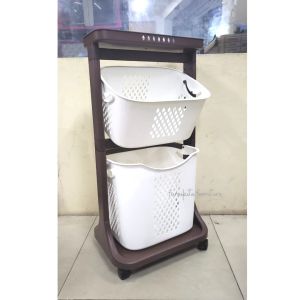 LAUNDRY BASKET TABITHA / KERANJANG BAJU RODA TABITHA [TABBOX]
