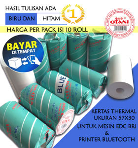 Kertas Struk Thermal EDC & Printer Bluetooth 57/58X30 Bisa Bayar ditempat ( COD ) isi 10 roll