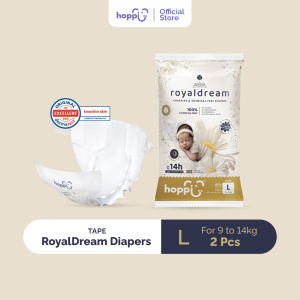 [Trial Pack] Hoppi RoyalDream Baby Diaper Tape NB2/S2/M2/L2(1 Pack) 100% 7 Chemicals-Free*