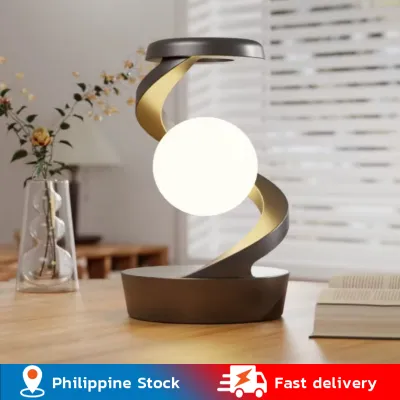 💥Dream Best🔥 3D Levitating Ball Lamp with Wireless Phone Charger Creative Table 3D LED Lamp Floating Moon Table Lamp for Bedroom Novelty Gift