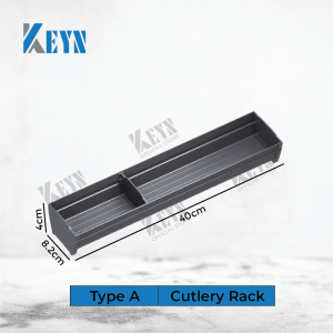 KEYN Aluminum Alloy and ABS Material Adjustable Cutlery Utensil Bowl Plate Storage Drawer Divider Cutlery Organizer