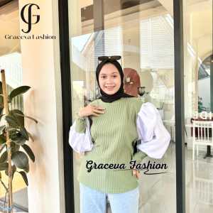 Kinan Puff Sleeve Tops - Blouse Lengan Ballon - Atasan Wanita Korean Style