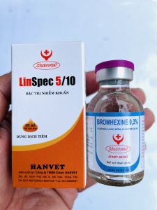 Cặp Hanvet Linspec (20ml) + Bromhen(20ml) Hen khéc kho khè phan xanh phan trắng khơp