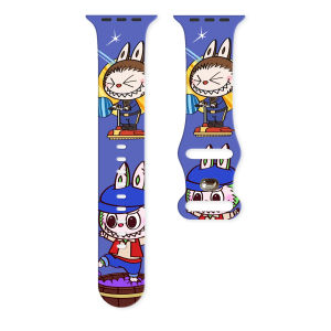 Printed Silicone Strap for Apple Watch 10 9 8 7 SE Ultra Band Replaceable Bracelet for iWatch 49mm 46mm 45mm 44mm 42mm 40mm 38mm Watchband