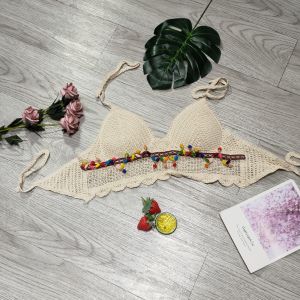 Đồ Bơi Nữ Sét Bikini Len Móc Đi Biển 3 Chi Tiết Bin Sports BHN019