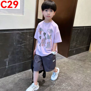 Terno for Kids Boy Casual Purple Trendy Style Outfit 1-5yrs old C29