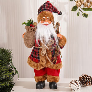 Aoduoyaya Christmas Santa Claus Wooden Christmas Ornament Kids Decor Merry Christmas Decorations Xma Gift