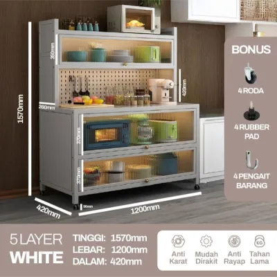 [PROMO 8.8] Rak Piring Minimalist Modern Lemari Dapur Baja – Anti Karat Anti Jamur Kuat & Tahan Lama Penyimpanan