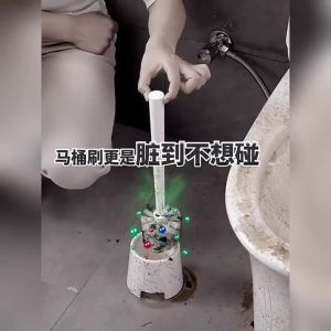 Toilet Brush with Disposable detergent Pads set sponge toilet cleaning brush bowl