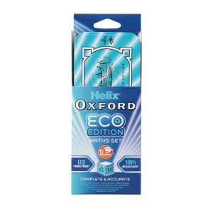 Helix OXFORD Cyber Eco Maths Set | 9-Piece | Assorted Colours