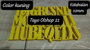 Angka/Huruf Papan  Bunga Timbul Abjad A-Z Tinggi 10 cm Bahan Spons Eva Ati