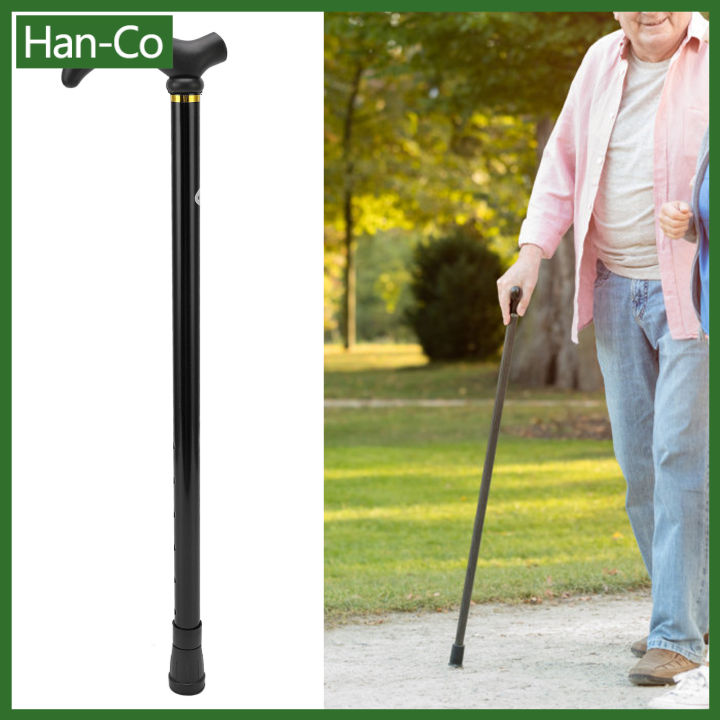 Adjustable Walking Cane With Rubber Tip Ergonomic Aluminum Alloy