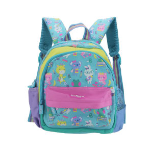 Cặp sách trẻ em bé Ba lô khoác vai bé gái thỏ xanh kawaii1-4 năm 11 inch