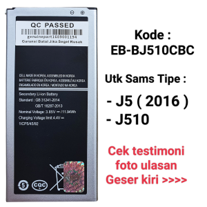 Baterai battery batre original samsJ5 2016 J510