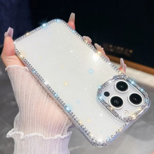 Bling Glitter Clear Phone Case For iPhone 17 Pro Max Case iPhone 13 15 14 16 Pro Max 17 Air Shockproof Silicone Soft Cover Funda