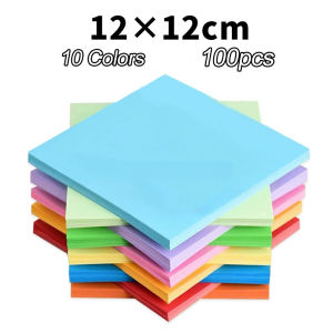 【100pcs】High Quality Folding Paper Scrapbook DIY Handicraft Origami Square Color Origami Color Paper