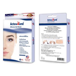 Actewound Silicone Gel Sheet ขนาด 4x6 cm.และ 7x15 cm. แผ่นแปะซิลิโคน ช่วยป้องกันและช่วยลดขนาดแผลนูนและคีลอยด์ พร้อมส่ง ทุกขนาด