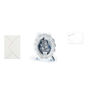 XYAX  Engraved Christmas 3D Greeting Card Hollow with Envelope and Postcard Thank You Letter Gift Message Card Gilded Invitation Card New Year