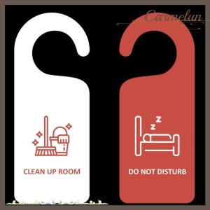 [Carmelun] Không làm phiền cửa dấu hiệu treo cửa hàng Mặt dây chuyền phòng làm sạch thẻ cửa hai mặt cho Câu Lạc Bộ quán cà phê khách sạn