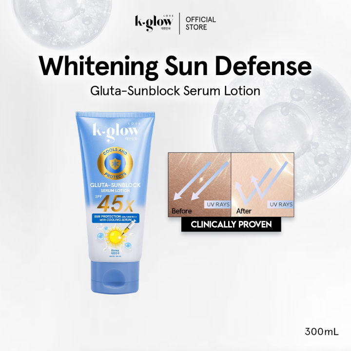 glutathione stress Love K-Glow Gluta Sunblock Serum Lotion Love K-Glow Sun Protection - Lazada